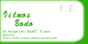 vilmos bodo business card